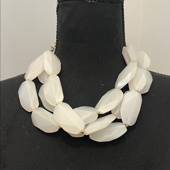Charming Charlie White Faceted Necklace - Picture 1 of 1